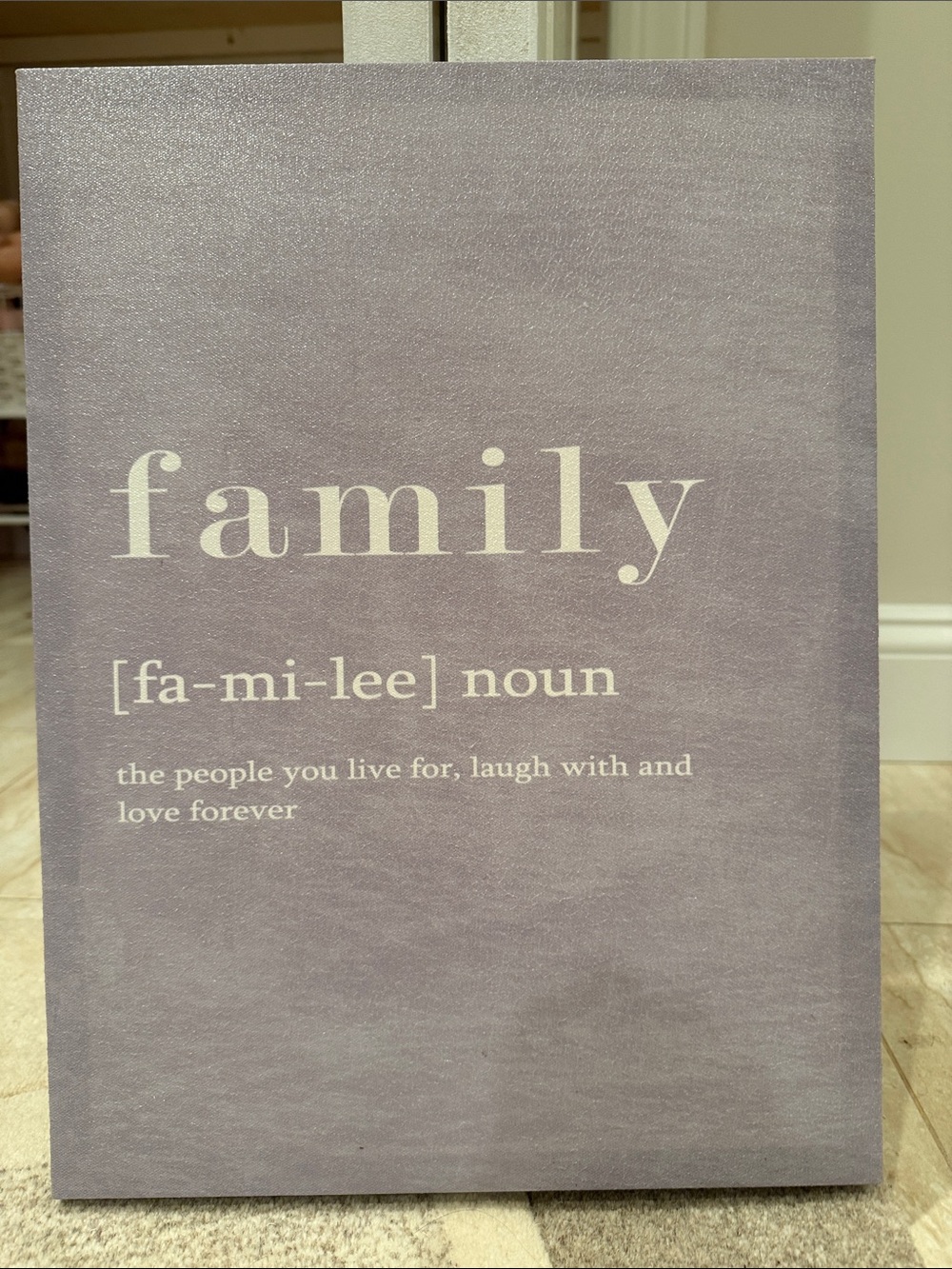 Family Definition Wall Art - Lavender and White